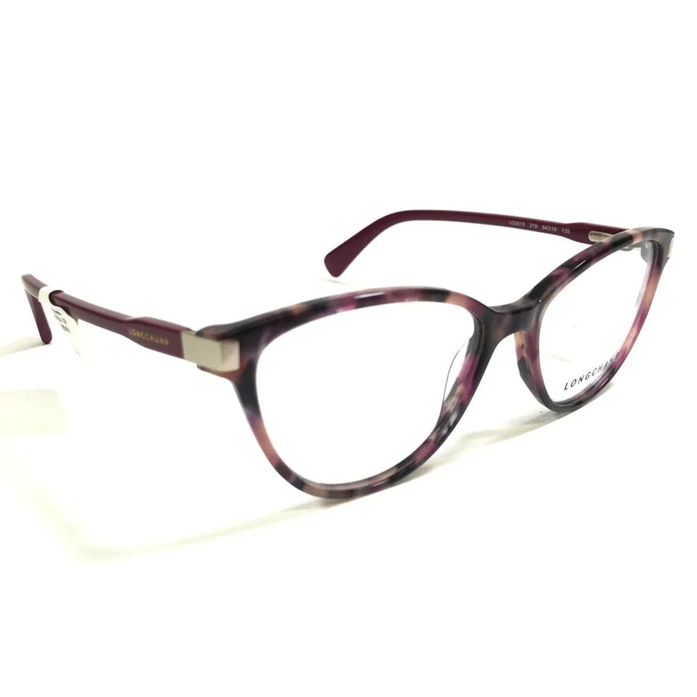 Longchamp Eyeglasses Frames LO2615 219 Purple Tortoise Cat Eye 54-16-135